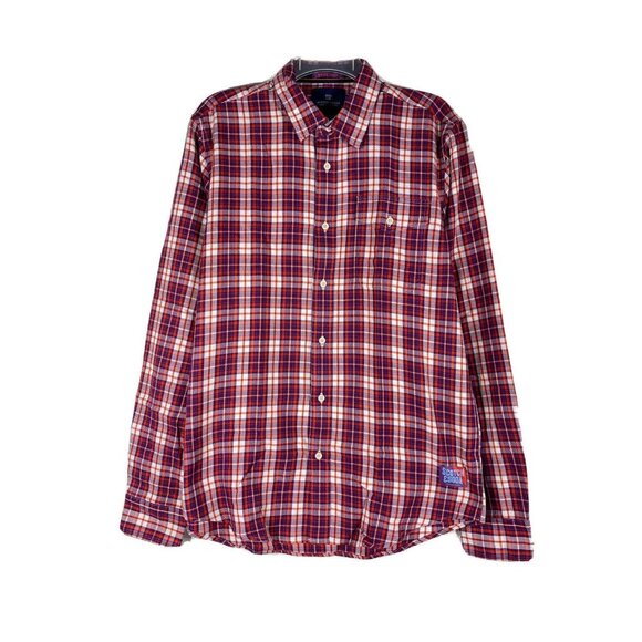 Scotch & Soda Mens Flannel Button Shirt Amsterdam Couture Small - Picture 1 of 10
